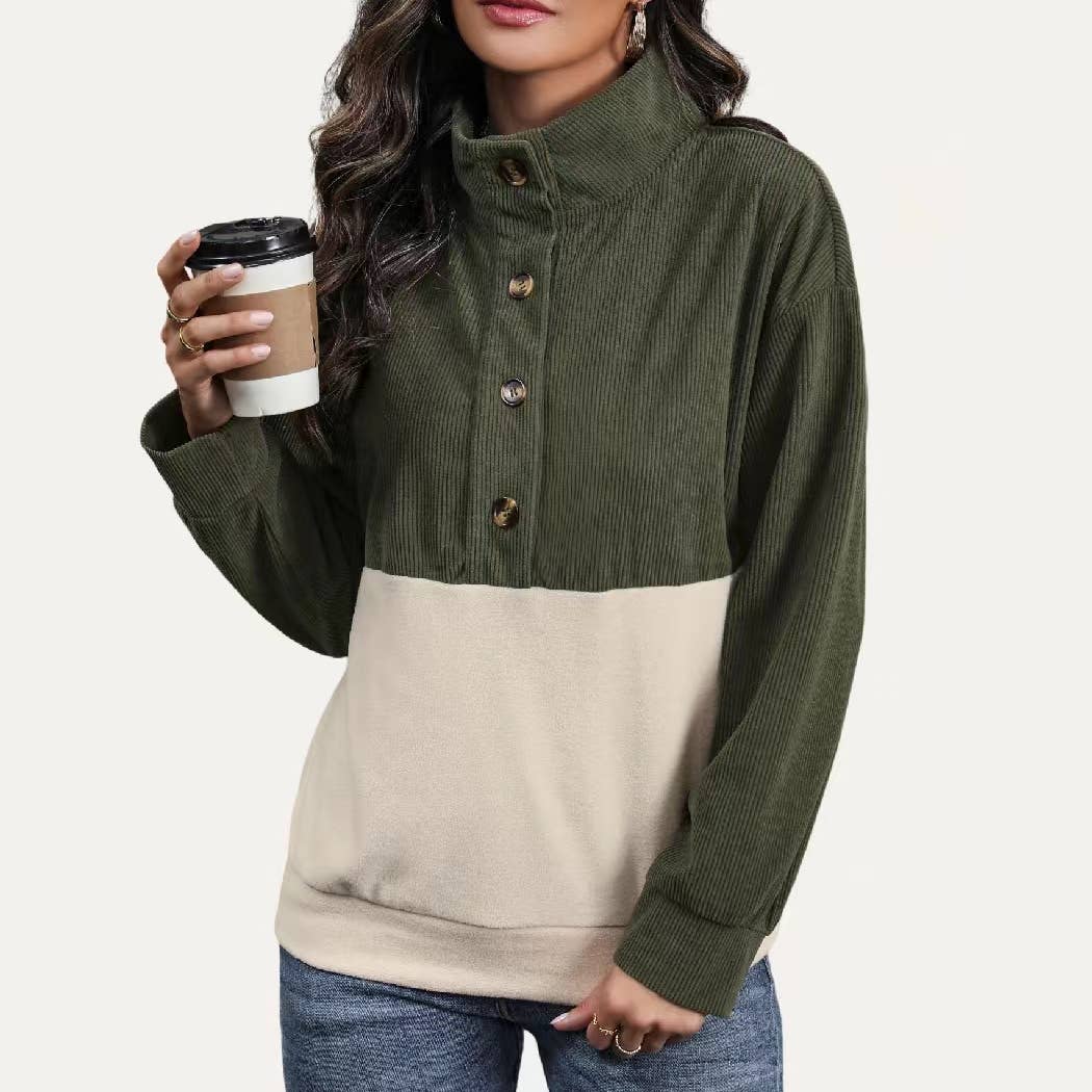 Cozy Mock Neck Long Sleeve Pullover Top
