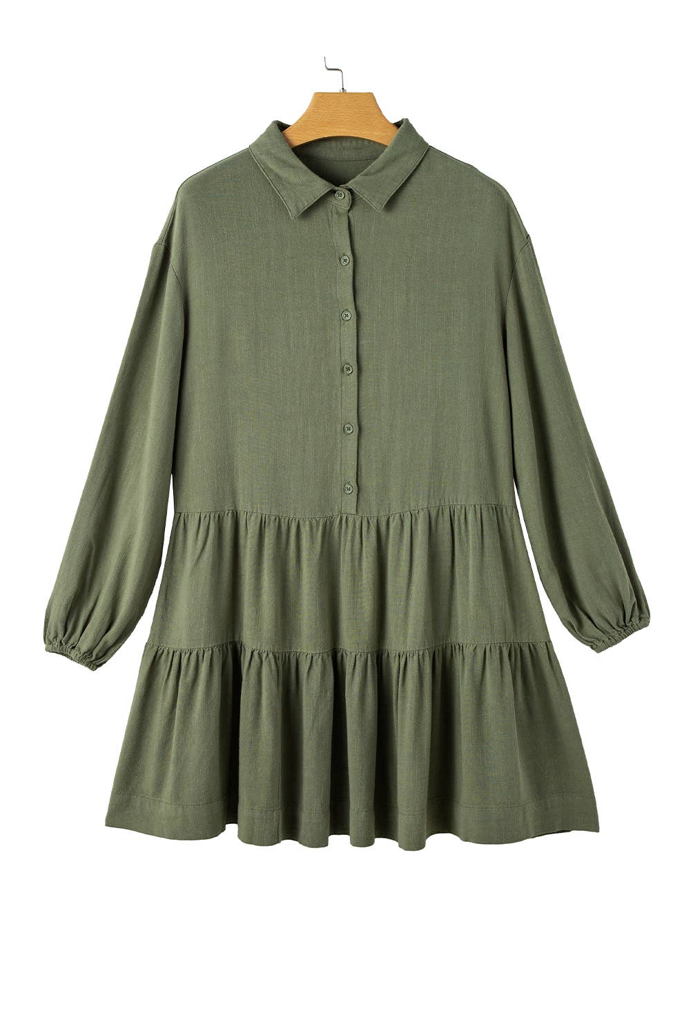 Casual Buttoned Mini Dress