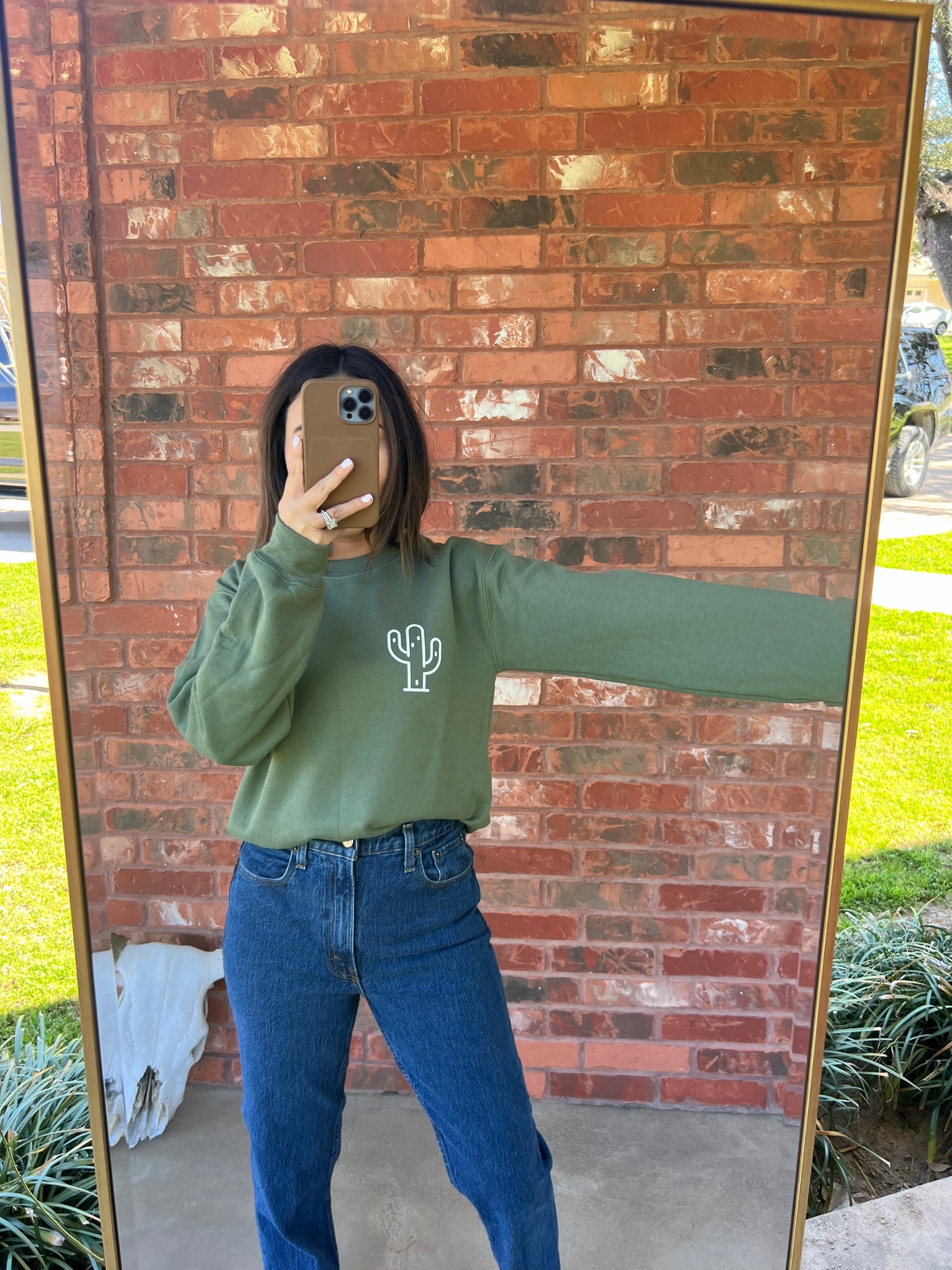 Cactus Sweatshirt: Green