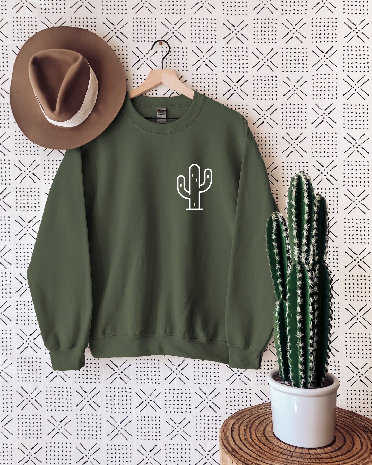 Cactus Sweatshirt: Green